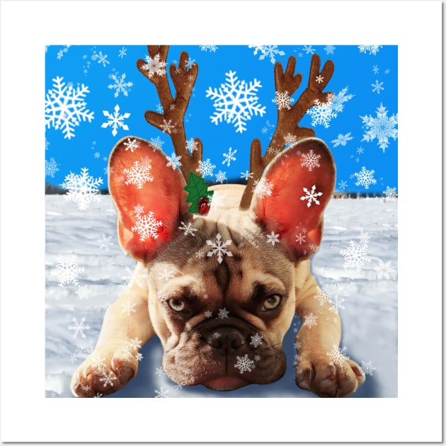 French Bulldog X-Mas Wall Art by DistractedGeek